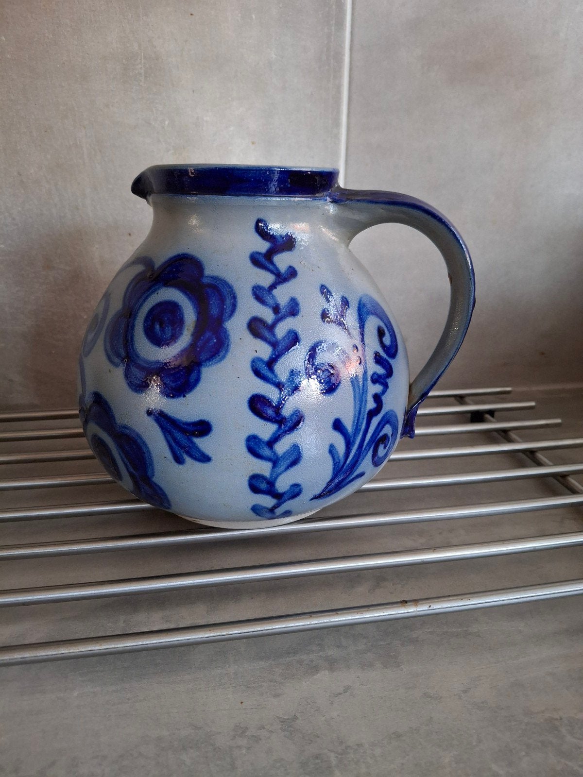 vintage keramiek vazen/potten geglazuurd, Huis en Inrichting, Woonaccessoires | Vazen, Ophalen, Grijs