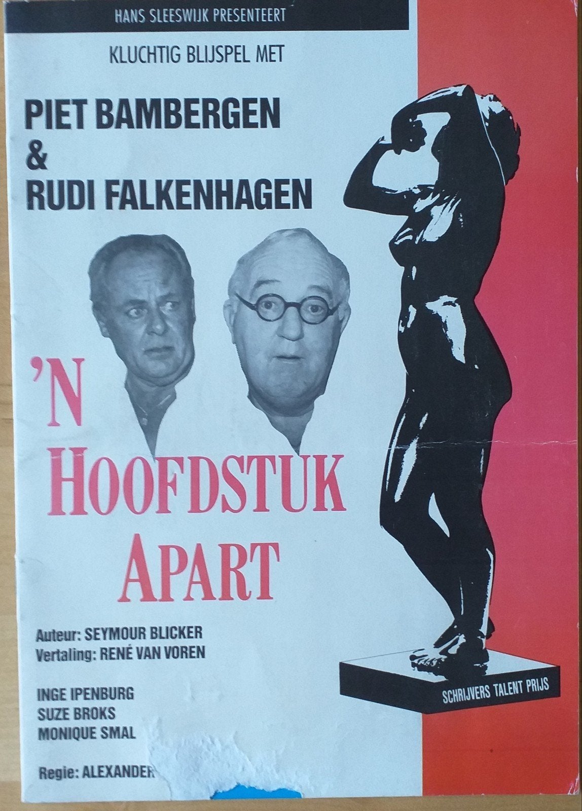 Programma 'N Hoofdstuk Apart - Piet Bambergen & R. Falkenh, Verzamelen, Muziek, Artiesten en Beroemdheden, Ophalen of Verzenden