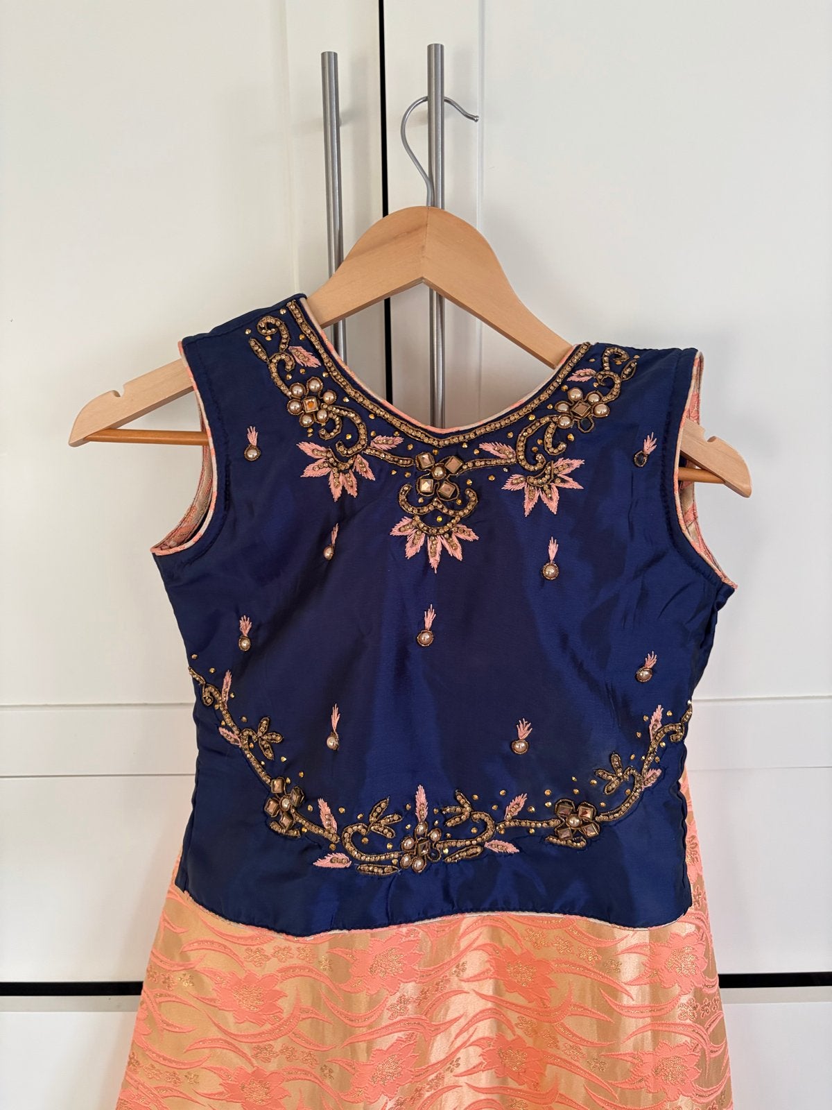Traditionele Indiase set - top en broek (Indiase maat 30), Overige typen, Blauw, Ophalen of Verzenden, Maat 34 (XS) of kleiner