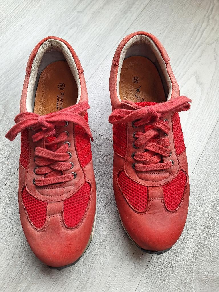 Xsensible sneakers rood maat 40 wijdtemaat G, Xsensible, Ophalen of Verzenden, Sneakers of Gympen, Gedragen