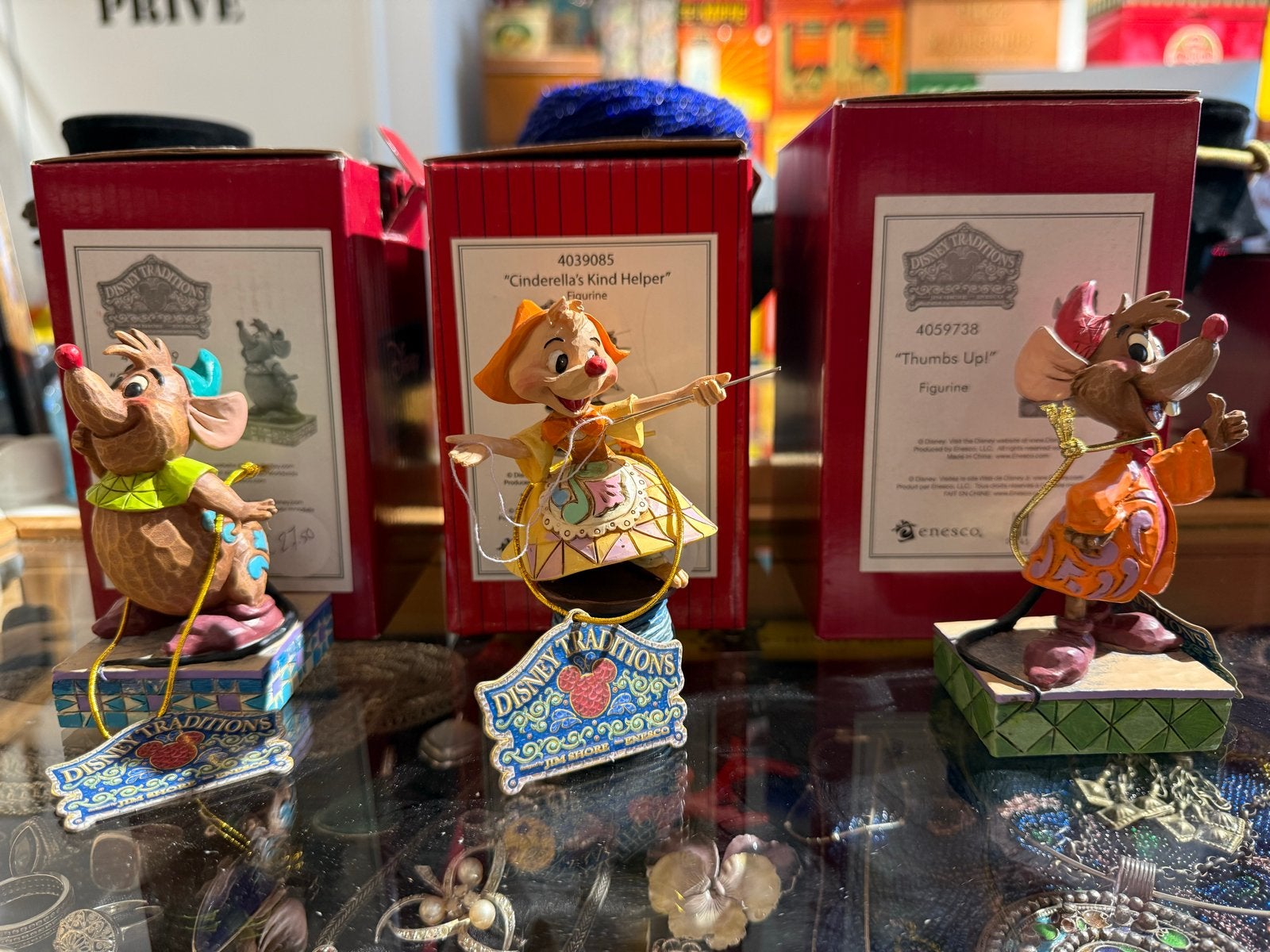 Disney Traditions Beeldje Jim Shore - Assepoester Muis, Beeldje of Figuurtje, Assepoester of Belle, Ophalen of Verzenden, Zo goed als nieuw