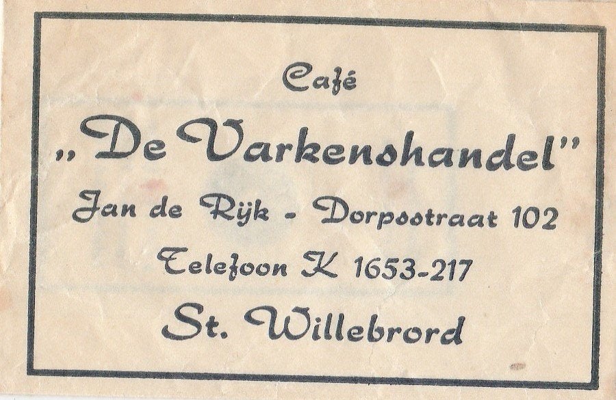 De Varkenshandel Dorpsstraat St. Willebrord - Jan de Rijk, Ophalen of Verzenden