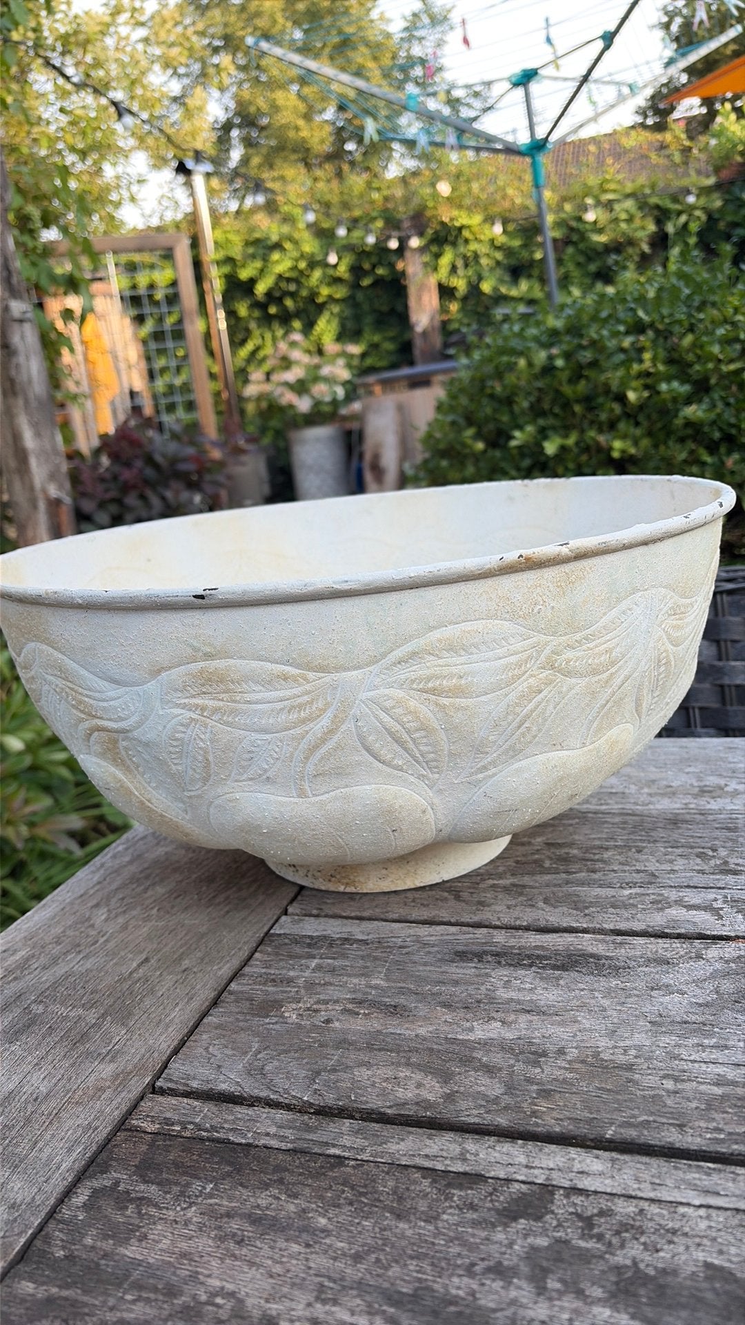 Grote brocante schaal 40 vm, Ophalen of Verzenden, Zo goed als nieuw, Rond, Aardewerk