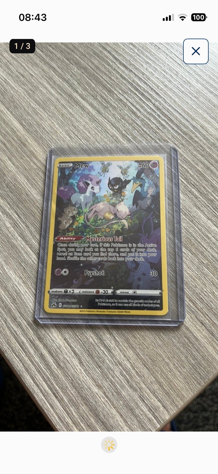 Mew gg10 crown zenith serie in nm conditie, Ophalen of Verzenden, Nieuw