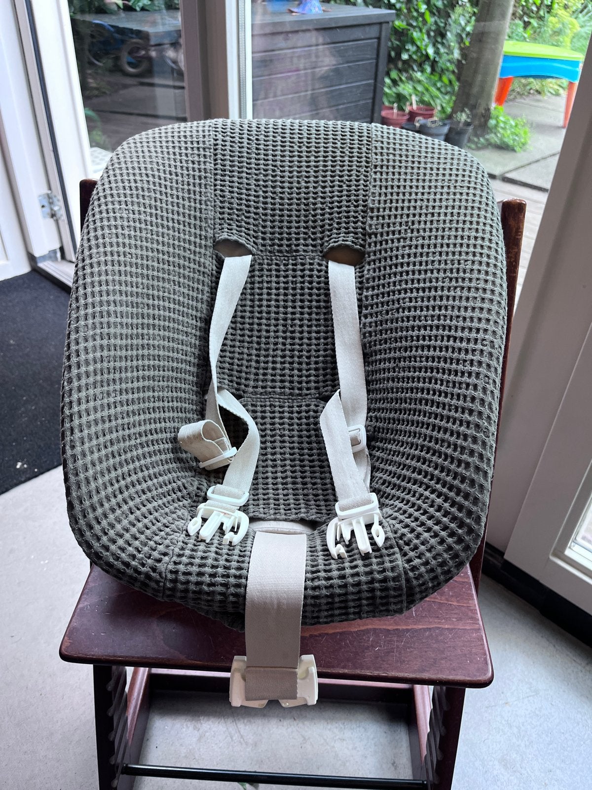 Stokke Newborn Zitje met 2 Wafelstof Hoezen, Ophalen of Verzenden, Zo goed als nieuw, Overige typen, Gordel(s)