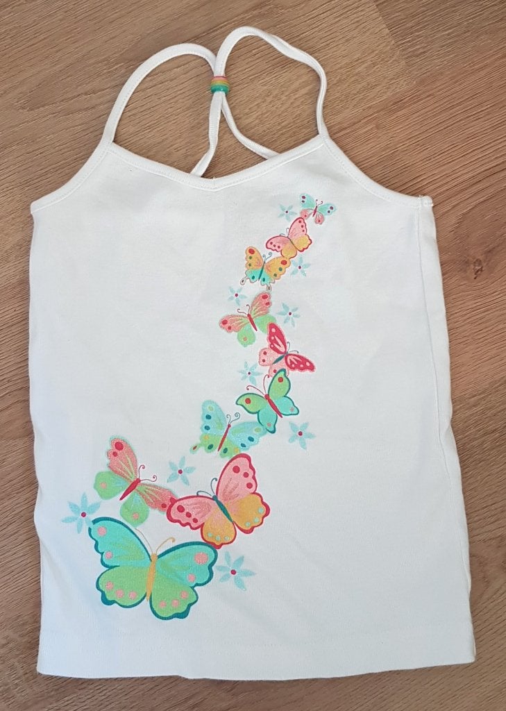 Witte Gymboree butterfly top maat 110 NIEUW (0508) a, Kinderen en Baby's, Kinderkleding | Maat 110, Meisje, Gymboree, Nieuw, Ophalen of Verzenden