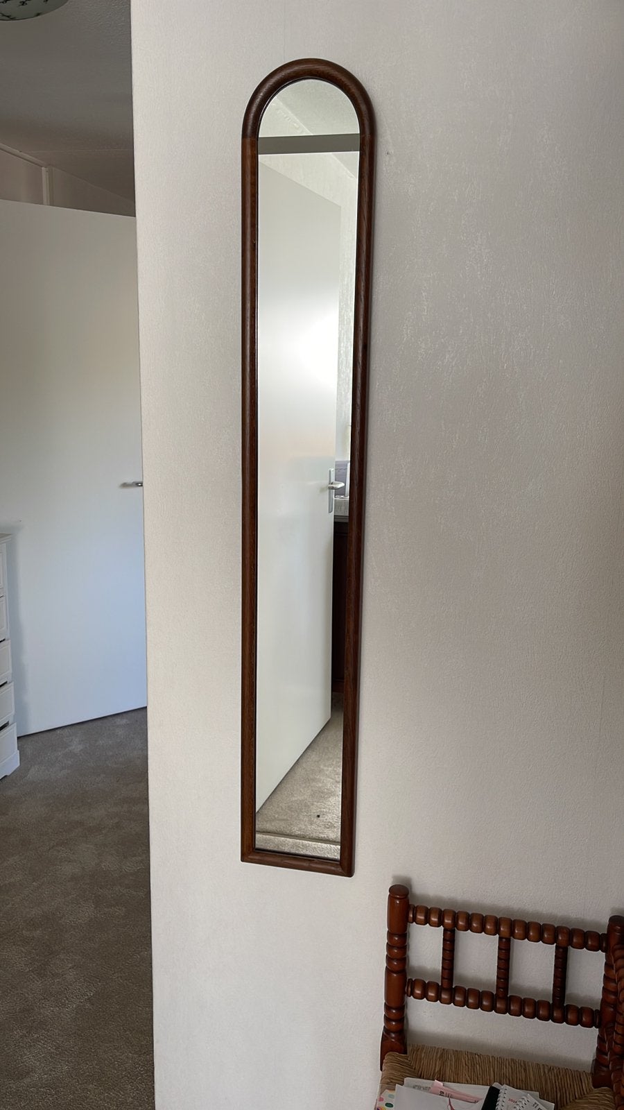 Passpiegel, Huis en Inrichting, Ophalen, Zo goed als nieuw, Rechthoekig, Minder dan 50 cm