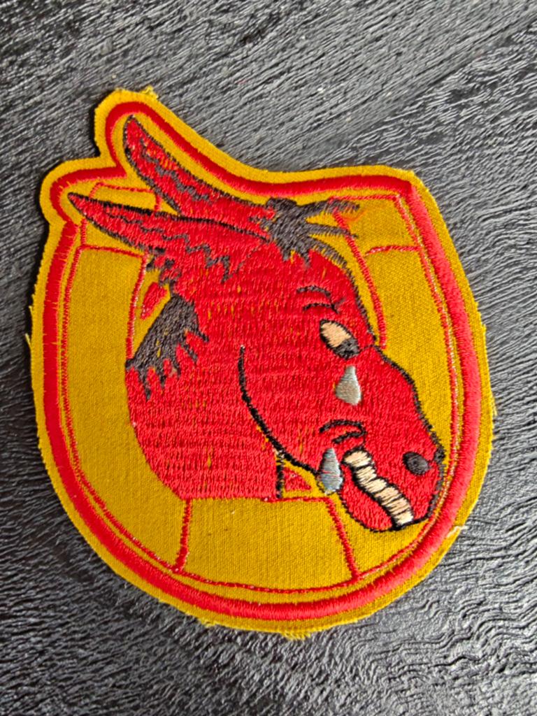 Patch , red horse , usmc , vietnam war patch ,, Ophalen of Verzenden, Landmacht, Amerika, Embleem of Badge
