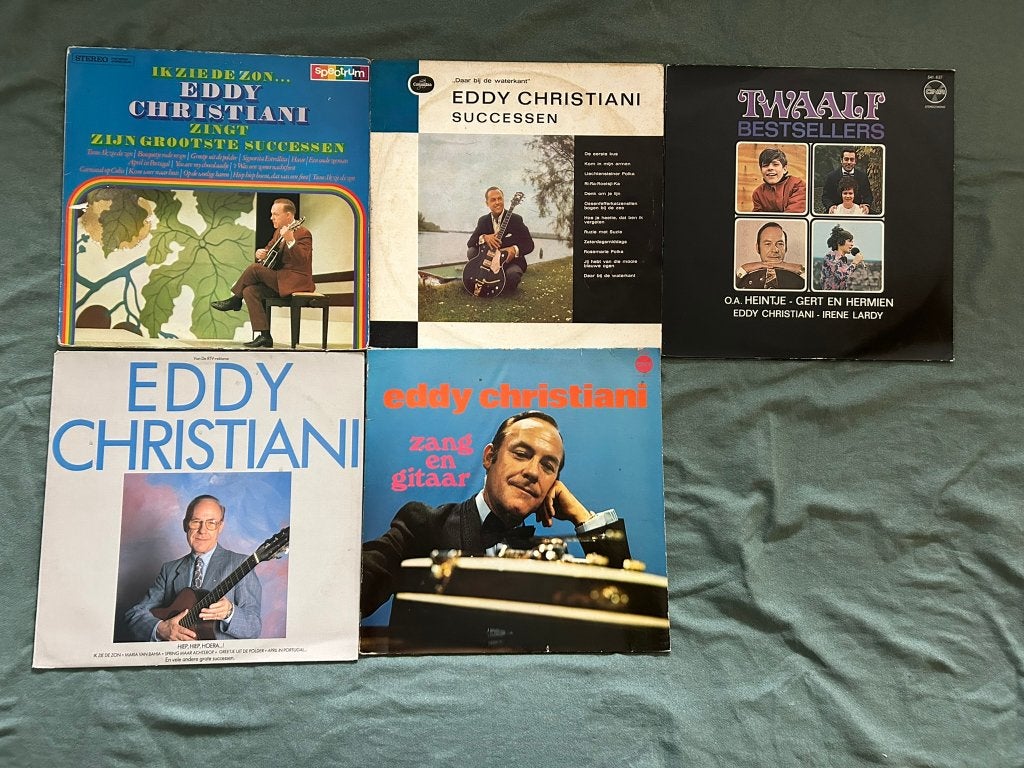 5 LP's Eddy Christiani (ook per stuk te koop), LP, Gebruikt, Ophalen of Verzenden, Levenslied of Smartlap