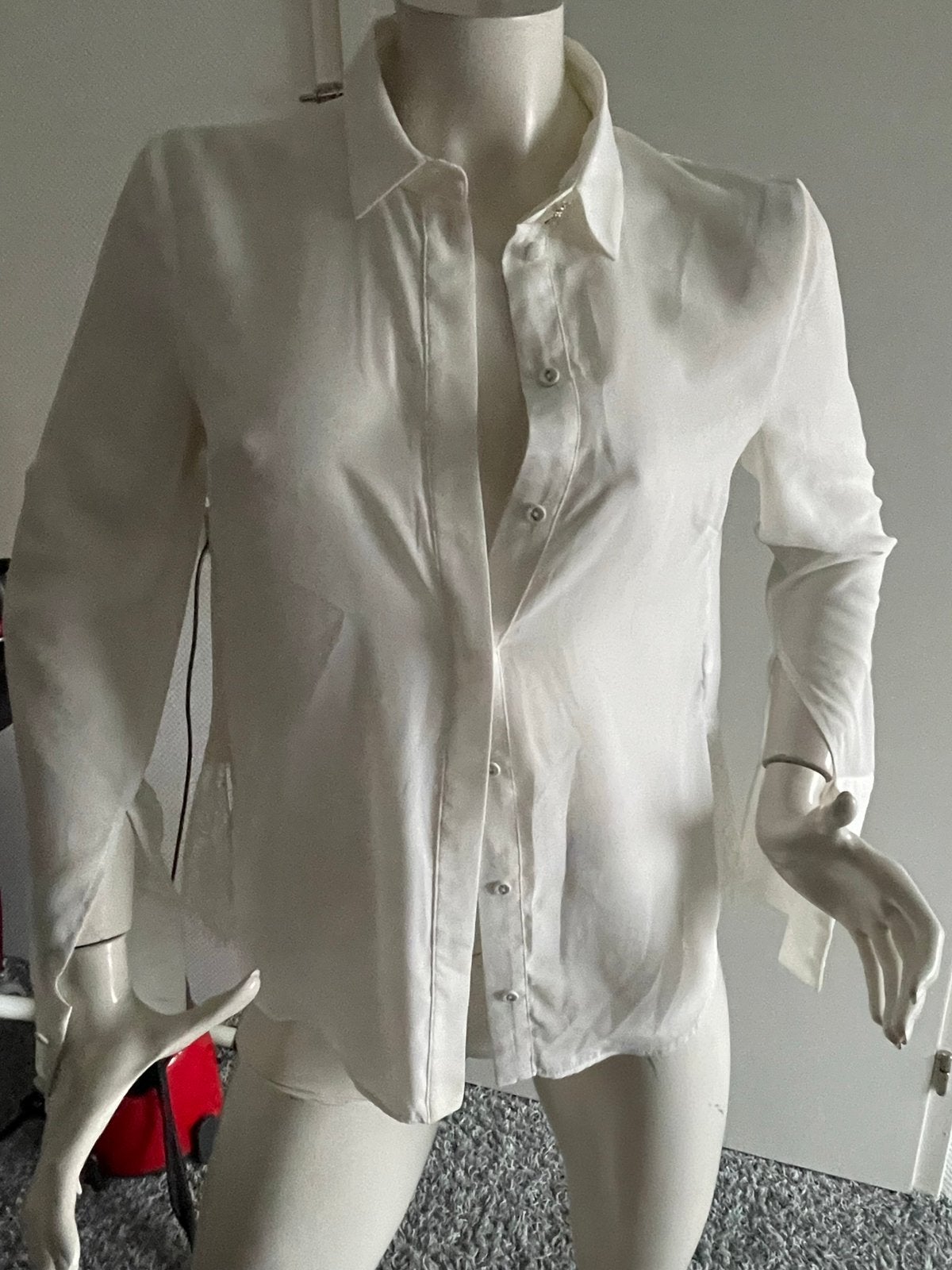 Patrizia pepe blouse met aparte achterkant maat it 40 nl 36, ., Wit, Ophalen of Verzenden, Zo goed als nieuw