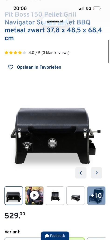 Pit Boss 150 Pellet Grill Navigator Series pellet BBQ metaal, Ophalen, Zo goed als nieuw