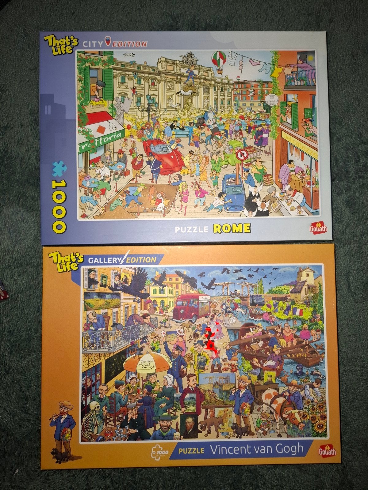 Diverse legpuzzels - That's Life en Kerst met André, Ophalen of Verzenden, 500 t/m 1500 stukjes, Gebruikt, Legpuzzel