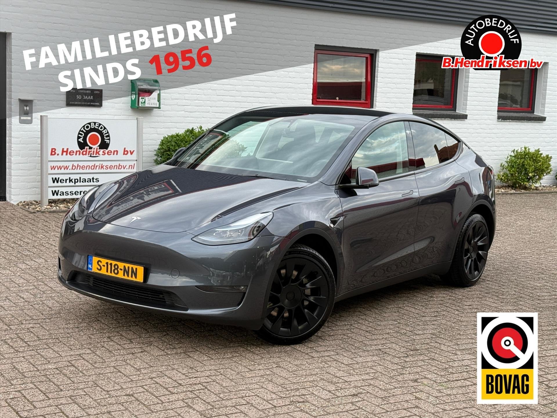 Tesla Model Y Long Range AWD/ SOH 94.3%/ 20 Inch velgen/ War, Gebruikt, Zwart, Vierwielaandrijving, 514 pk