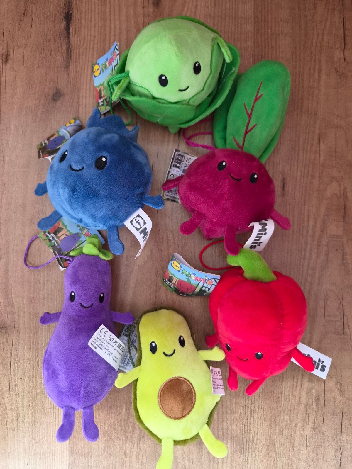 Lidl Minis knuffels - Groenten en fruit, Lidl, Groen, Overige karakters, Overige typen