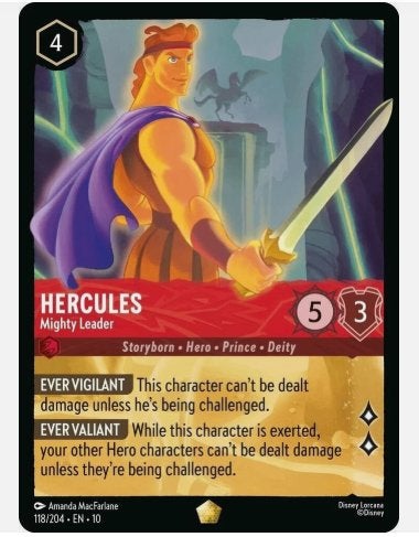 118/204 Hercules - Mighty Leader Legendary Disney Lorcana, Verzenden, Nieuw