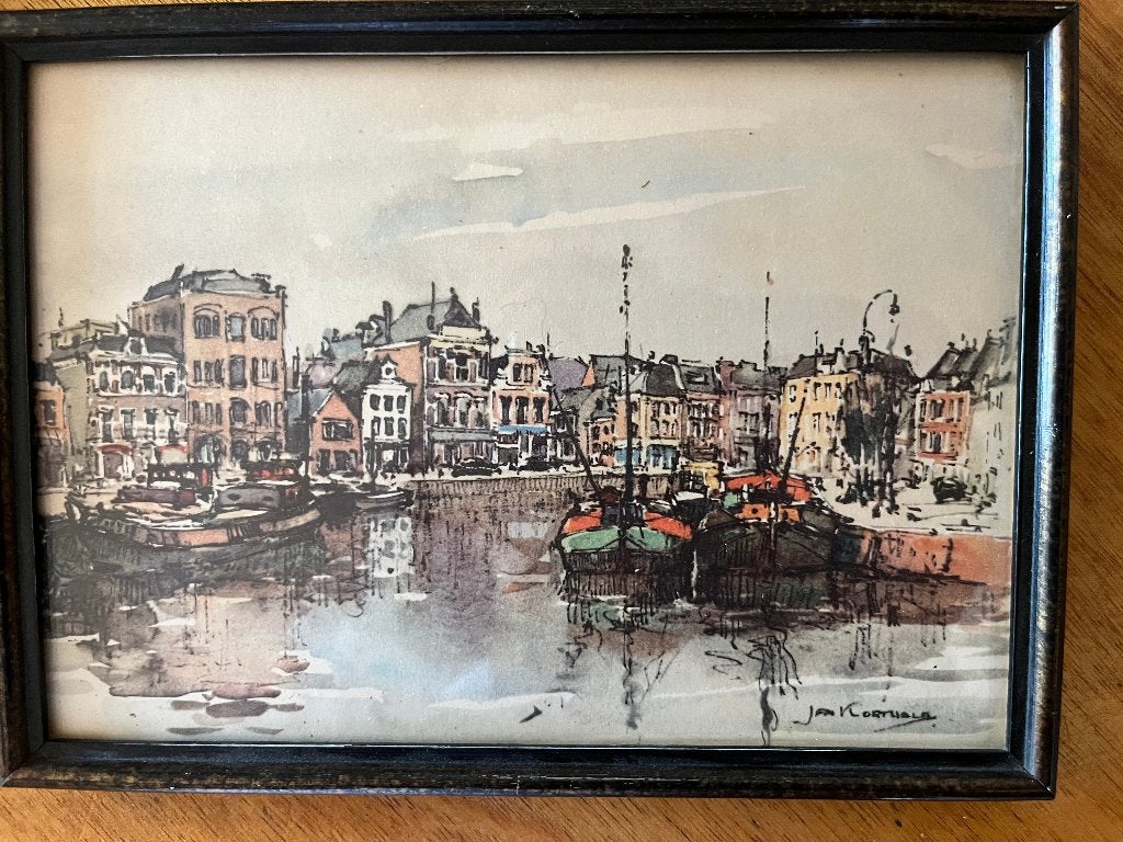 Aquarellen van Jan Korthals, Ophalen, Impressionistisch, Aquarel, Origineel werk