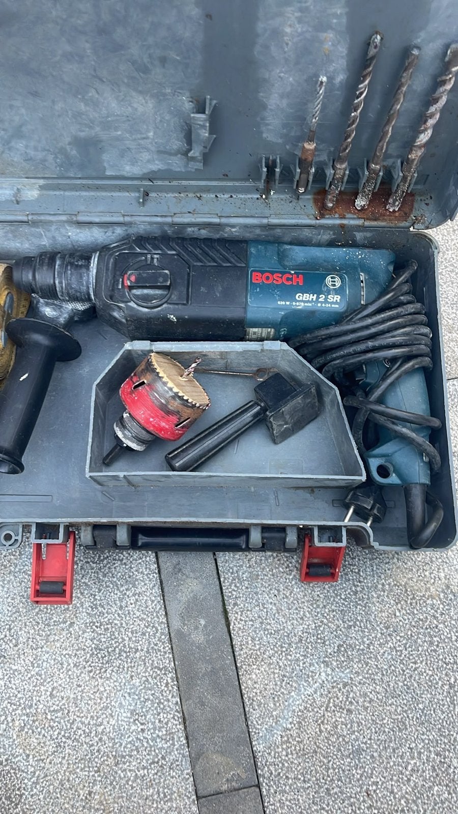 Bosch GBH 2 SR Boorhamer met accessoires, Ophalen, Boor- en/of Breekhamer, Klopboormechanisme, Gebruikt