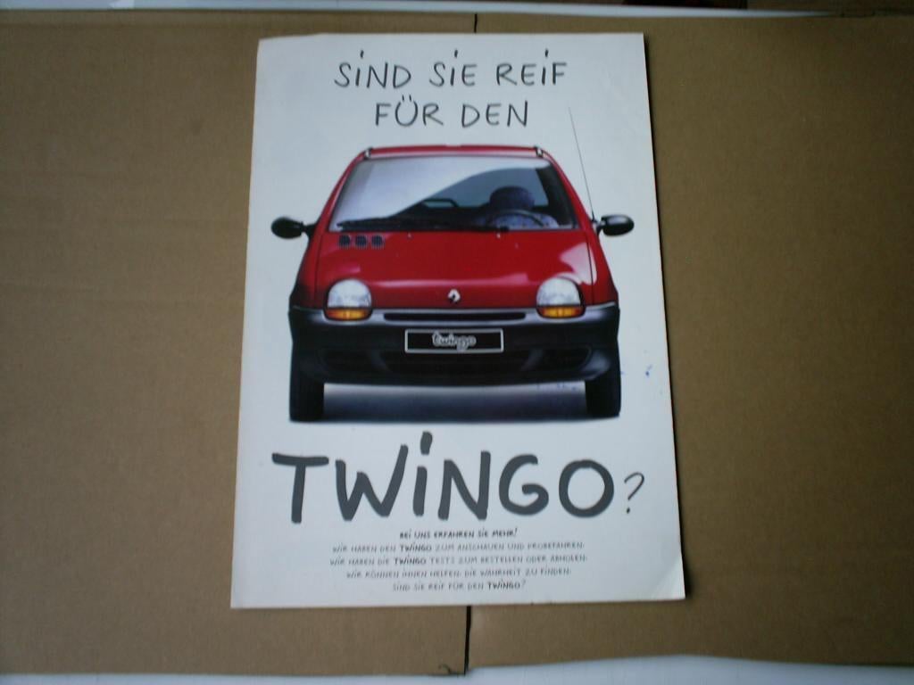 Renault Twingo [ Sind Sie ] 1993 4 pag. Duits, Verzenden, Zo goed als nieuw, Renault