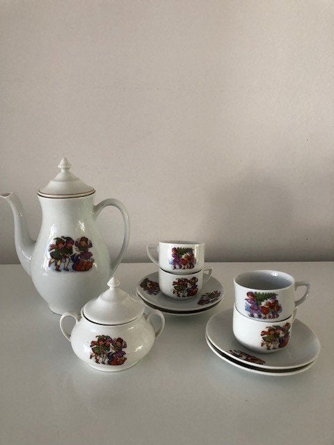 Vintage Zweeds kinderservies theeserviesje Kerst, Ophalen of Verzenden, Zo goed als nieuw