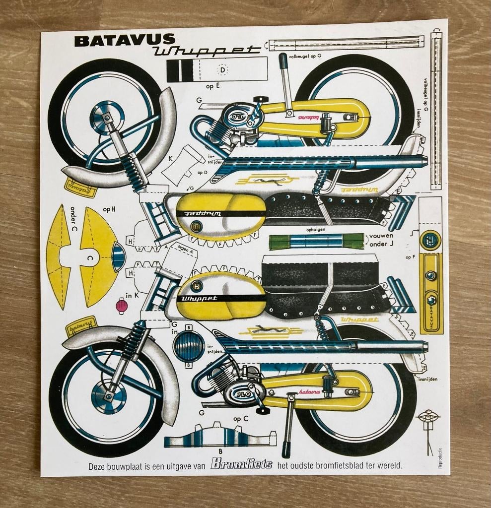 Bouwplaat Batavus Whippet Uitgave BROMFIETS, Verzenden, Nieuw