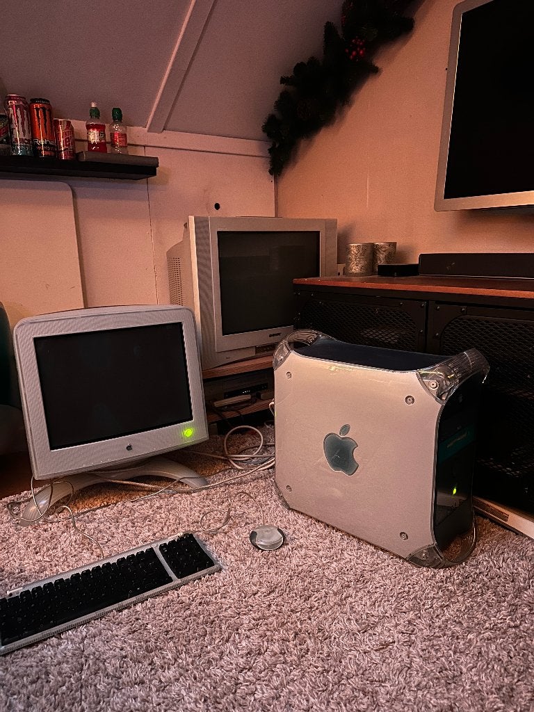 Vintage Apple Power Mac G4 set + CRT + SCSI schijftoren., Ophalen, Apple