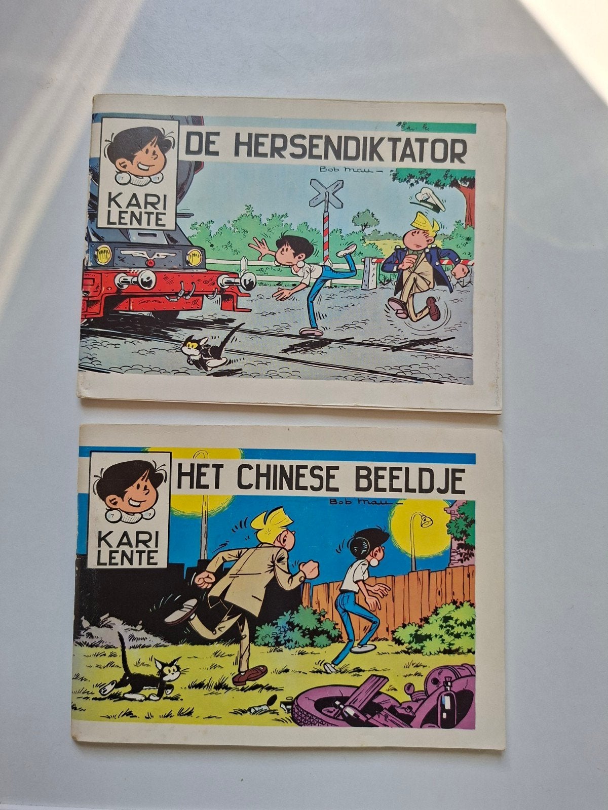 Kari Lente -Het Chinese Beeldje & De Hersendiktator, Meerdere stripboeken, Ophalen of Verzenden, Gelezen, Bob Mau