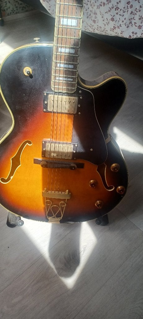 Semi akoestische gitaar  vintage, Ophalen, Gebruikt, Western- of Steelstringgitaar