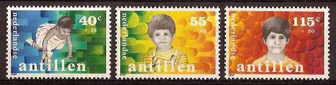 Nederlandse Antillen 875/7 postfris Kinderpostzegels 1987, Ophalen of Verzenden, Postfris