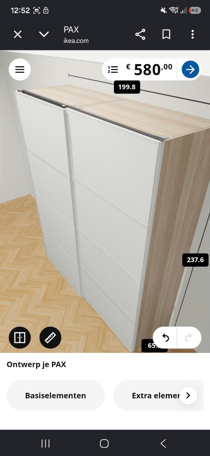 Ikea schuifdeuren  PAX kast. Gebruikt en gedemonteerd., Huis en Inrichting, Ophalen, 25 tot 50 cm