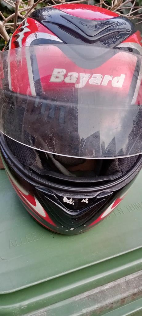 Bayard motorhelm rood/zwart, Motoren, Ophalen