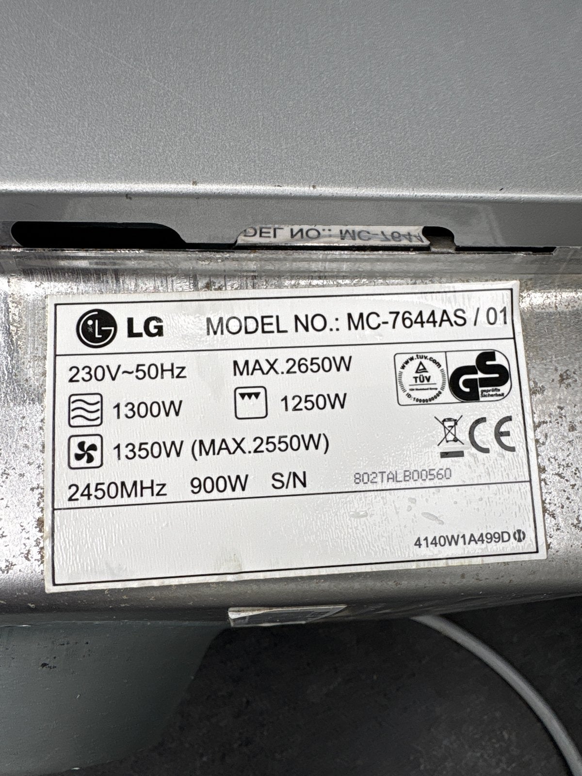 LG Combimagnetron MC-7644AS / 01, Combimagnetron, Gebruikt, Ophalen of Verzenden, Draaiplateau