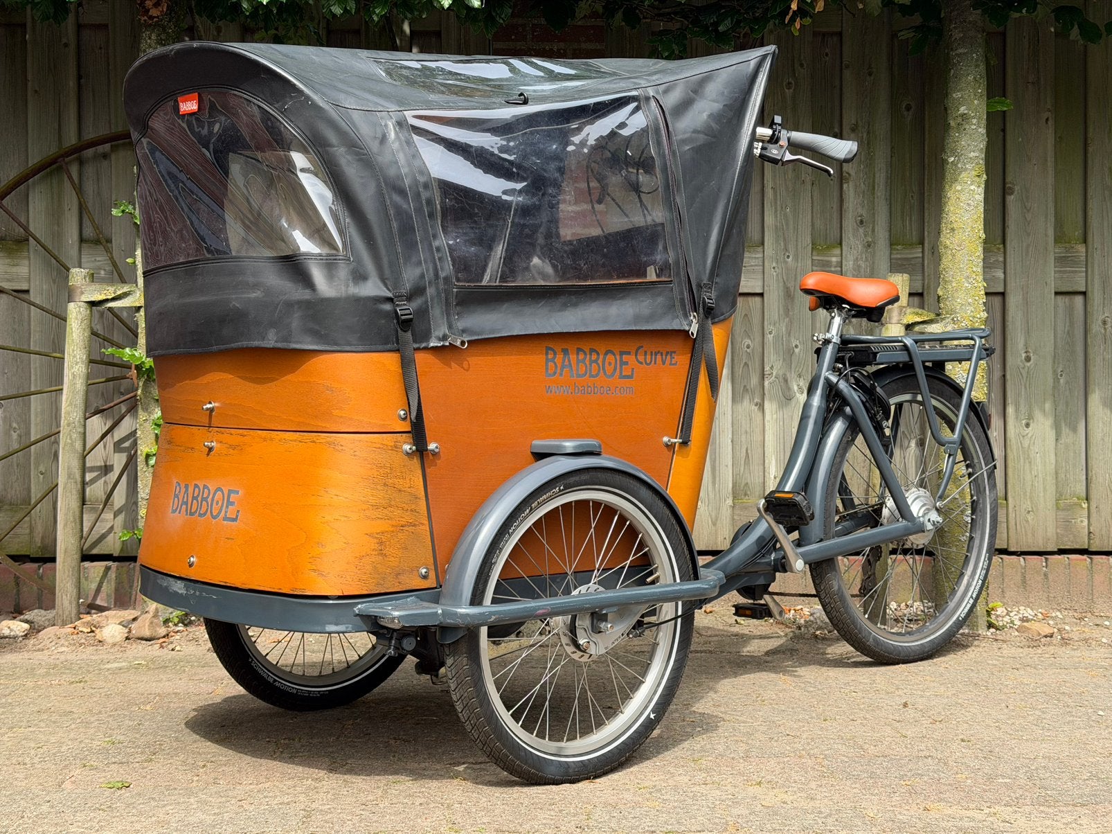 Babboe Curve (Goedgekeurd), Fietsen en Brommers, Fietsen | Bakfietsen, 4 kinderen of meer, Huif, Zo goed als nieuw, Ophalen