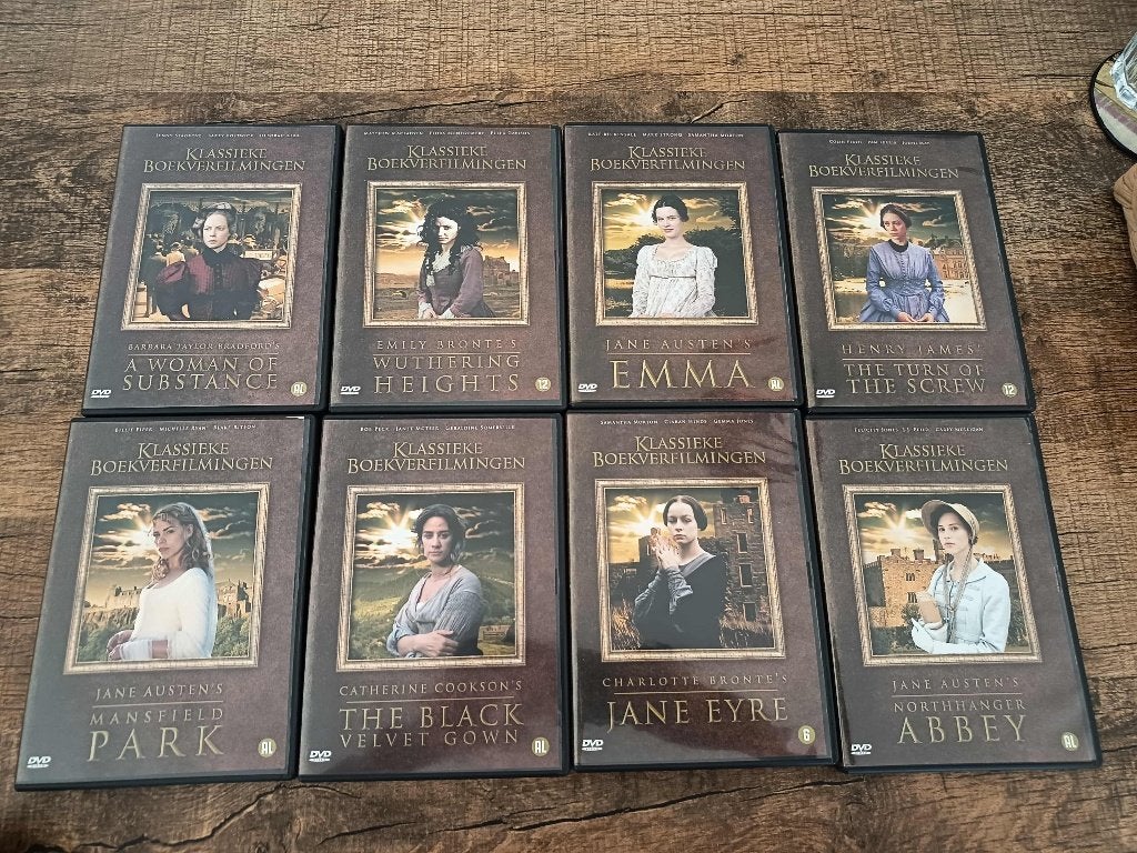 8 boekverfilmingen boxset Jane Eyre, The Turn of the Screw, Alle leeftijden, Nederlands, Drama, Ophalen of Verzenden