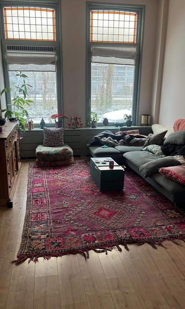 Berber boujaad kleed 100% wol, Huis en Inrichting, Ophalen of Verzenden, Gebruikt, Minder dan 10 m², Tapijt