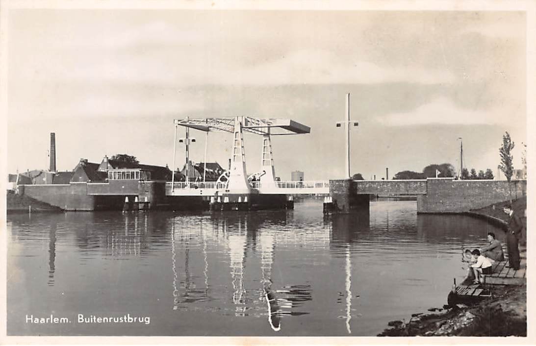 Haarlem Buitenrustbrug, Ophalen of Verzenden, 1920 tot 1940, Ongelopen, Noord-Holland