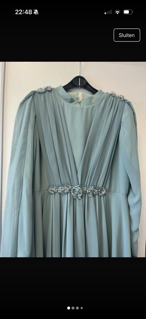 Prachtige Nieuwe Tessetur Abiye Galajurk, Kleding | Dames, Gelegenheidskleding, Nieuw, Galajurk, Groen, Ophalen of Verzenden