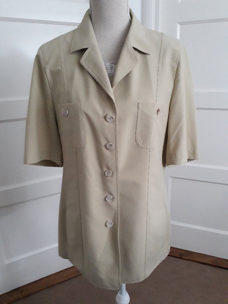 Blouse of Jasje "Safari" van DELMOD      maat 38, Maat 38/40 (M), Verzenden, Beige, Delmod