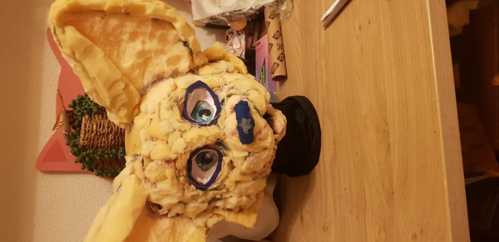 Fursuit head unfinished, Ophalen of Verzenden