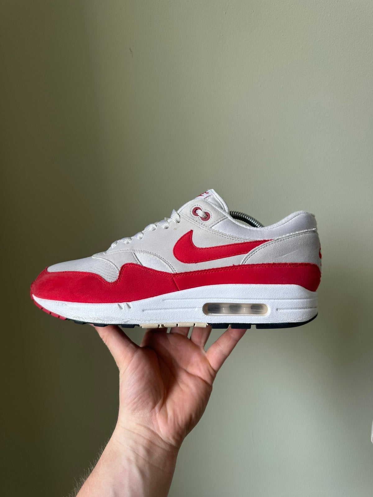 Nike Air Max 1 Anniversary Red / 45, Ophalen of Verzenden, Zo goed als nieuw, Overige kleuren