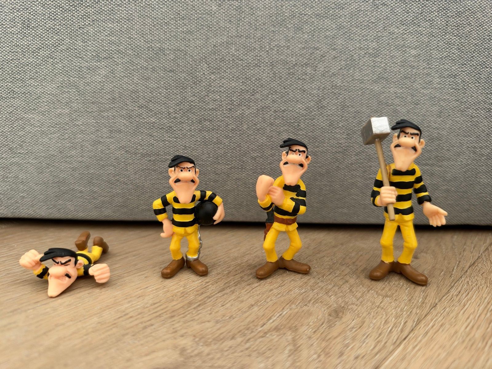 Plastoy 1997 Lucky Luke Daltons Figuren Set, Ophalen of Verzenden, Zo goed als nieuw