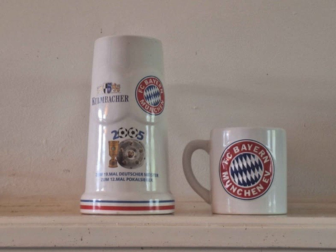 bayern München bierpul en mok, Ophalen of Verzenden, Zo goed als nieuw, Pul(len), Overige merken
