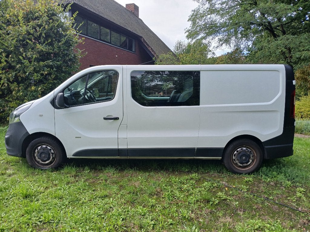 Opel Vivaro-B L2H1 Verlengd Dubbele Cabine 6-persoons Euro 6, Auto's, 121 pk, 4 cilinders, Wit, Grijs
