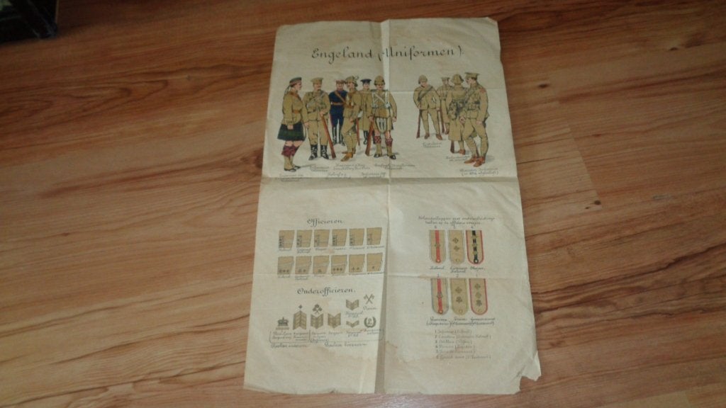 Wo1 Engels Uniform plaat leger embleem oorlog soldaat, Verzamelen, Verzenden, Landmacht, Nederland, Overige typen