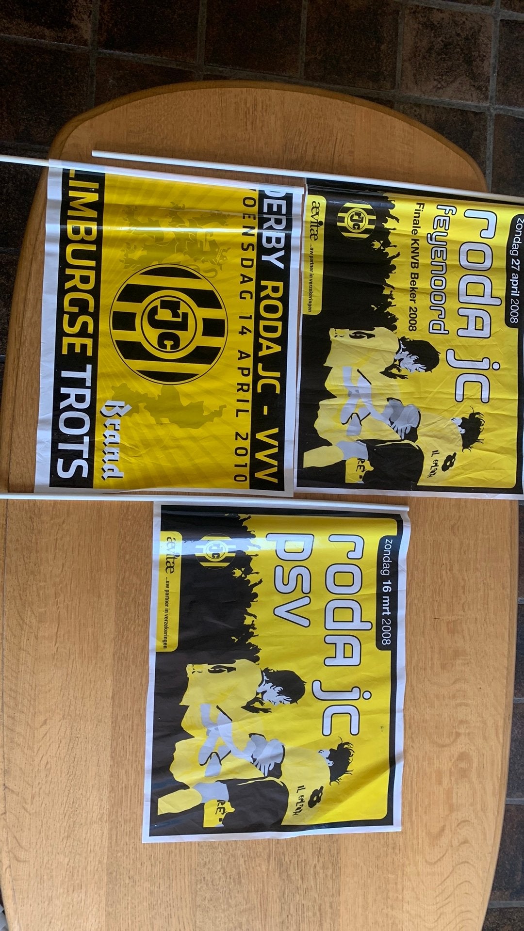 Vlaggetjes Roda JC Kerkrade, Ophalen of Verzenden, Zo goed als nieuw, Overige typen