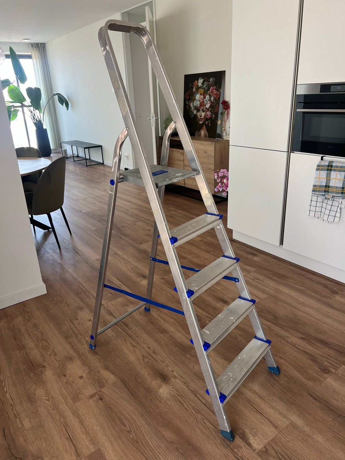 Stevige huishoudtrap van Gamma met 5 treden, Ophalen, Gebruikt, Trap, Minder dan 2 meter