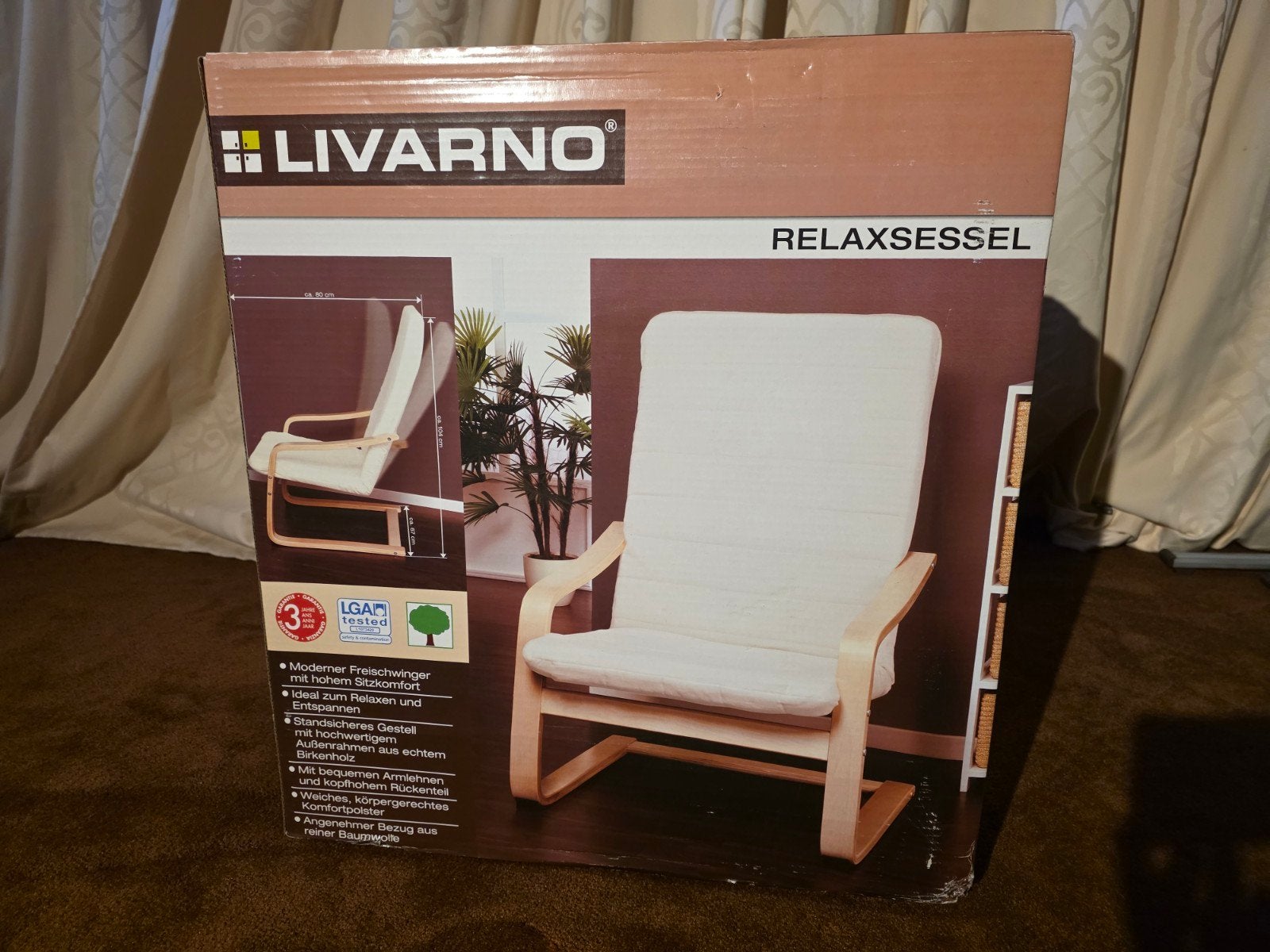 livarno relaxstoel., Overige kleuren, Nieuw, Scandinavisch, Ophalen of Verzenden