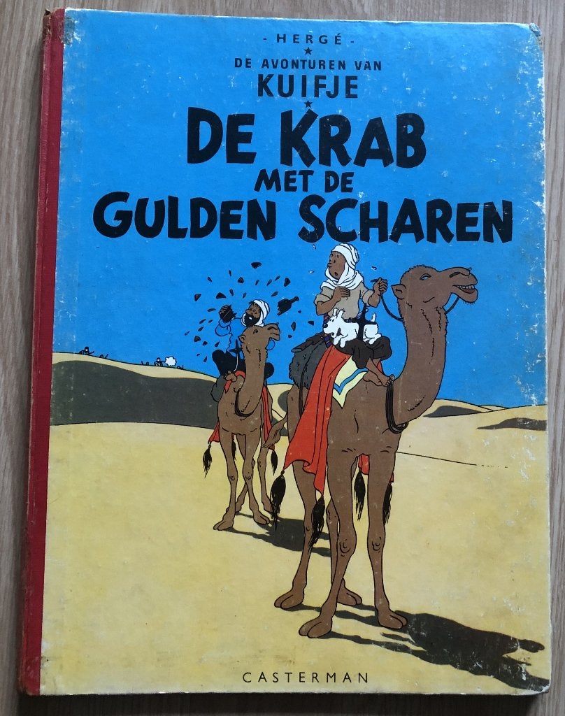 KUIFJE -KRAB MET DE GULDEN SCHAREN-HARDCOVER LINNEN RUG-1957, Boeken, Eén stripboek, Ophalen of Verzenden, Zo goed als nieuw, Hergé