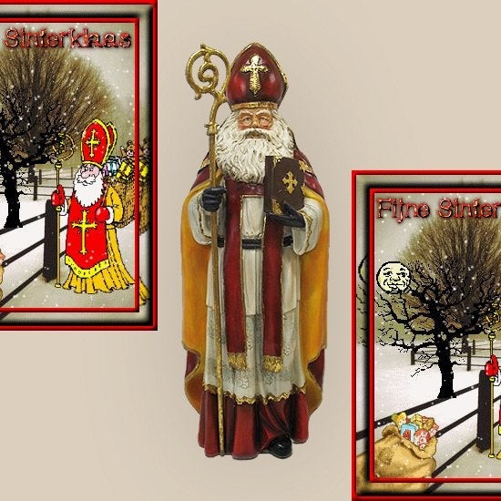Sinterklaas beeld met staf – hoogte 70 cm, Diversen, Ophalen, HorecaBeelden, Nieuw, HorecaBeelden