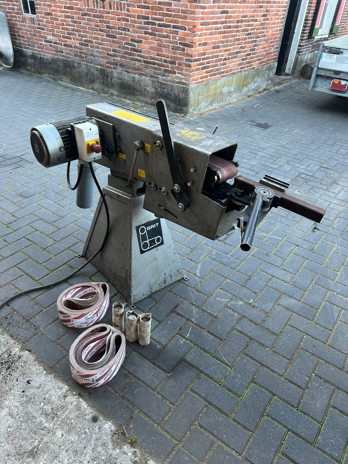 Grit pijpuitslijper bandschuurmachine, Ophalen of Verzenden, Gebruikt