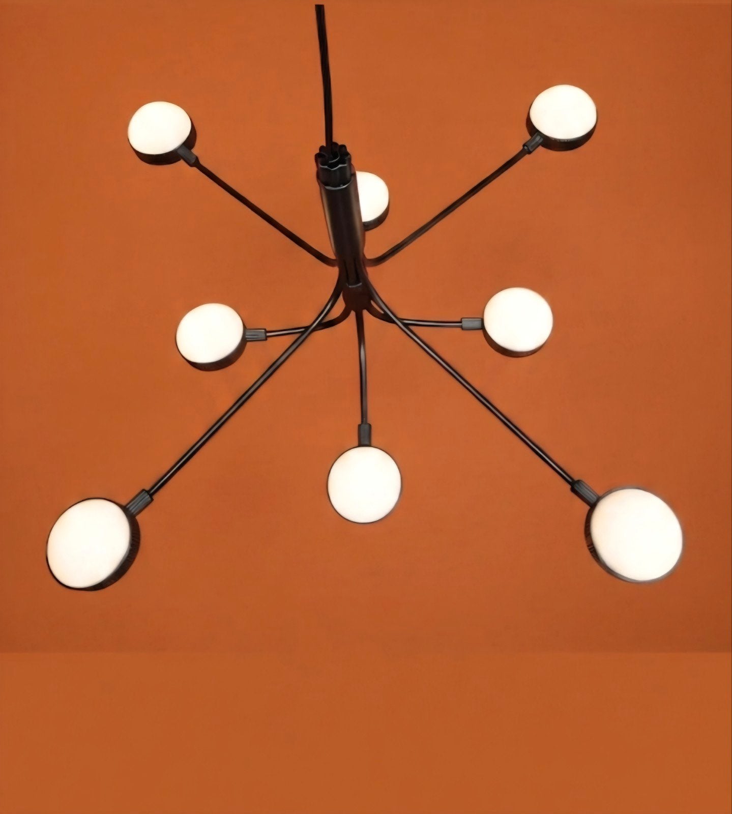 Design Hanglamp IKEA STORSLINGA  LED Kroonluchter 8 armen, z, Gebruikt, Modern, Scandinavisch, Overige fittingen, Ophalen of Verzenden